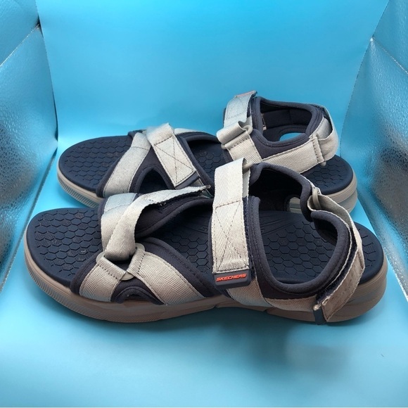 Skechers mens strappy blue sandals size 12 - Picture 1 of 9